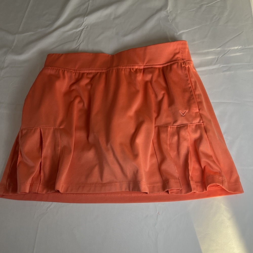 Callaway Opti-Dri Athletic Golf Skort Orange Women's Size S Pockets 37763 NB1497